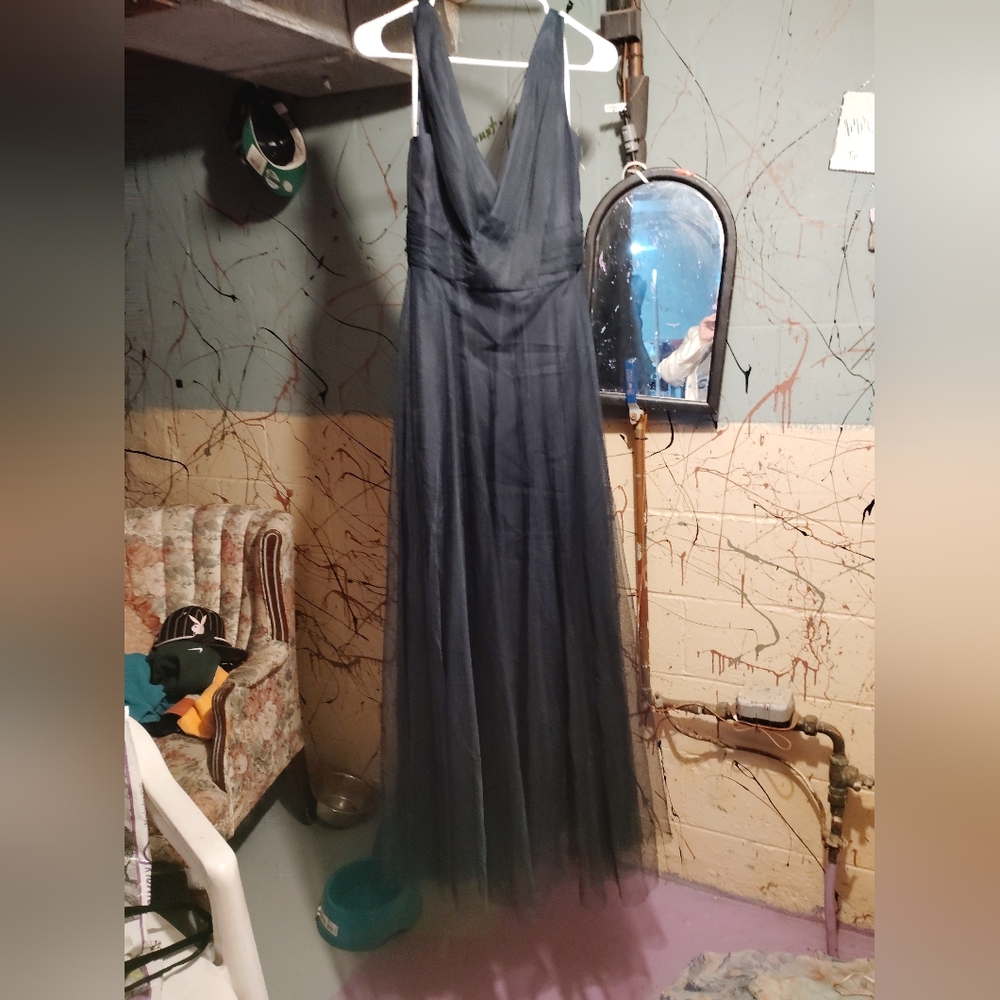 Elegant Navy Blue Evening Gown